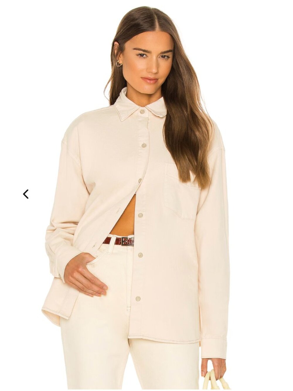 WeWoreWhat Ivory Boyfriend Overshirt